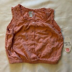 Colorful Planet Teen Eyelet Tank Pink Girl Size Medium (10)